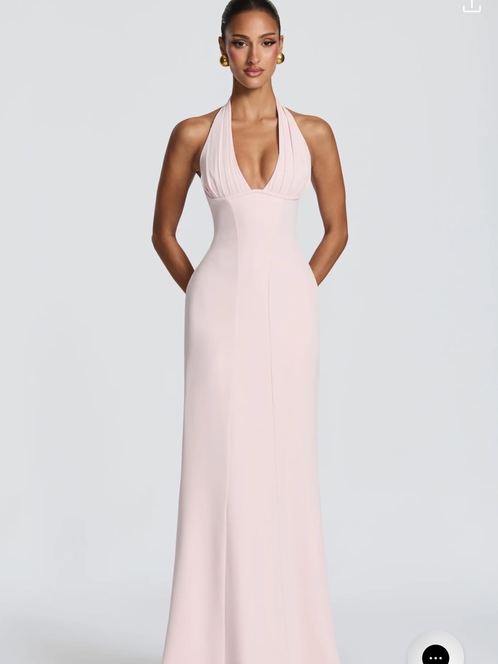 Adora Maxi Dress in Blush Pink